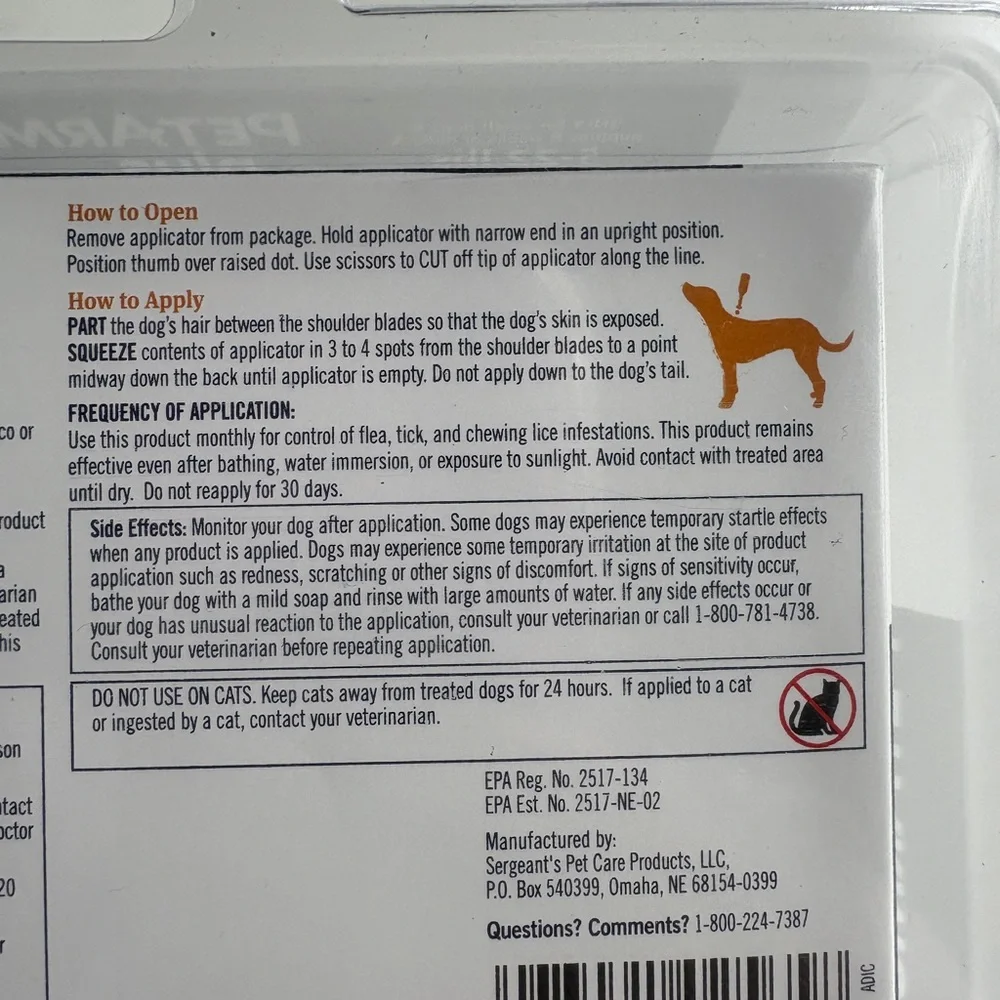 Protect your small dog with Plus. This orange formula effectively kills fleas, t